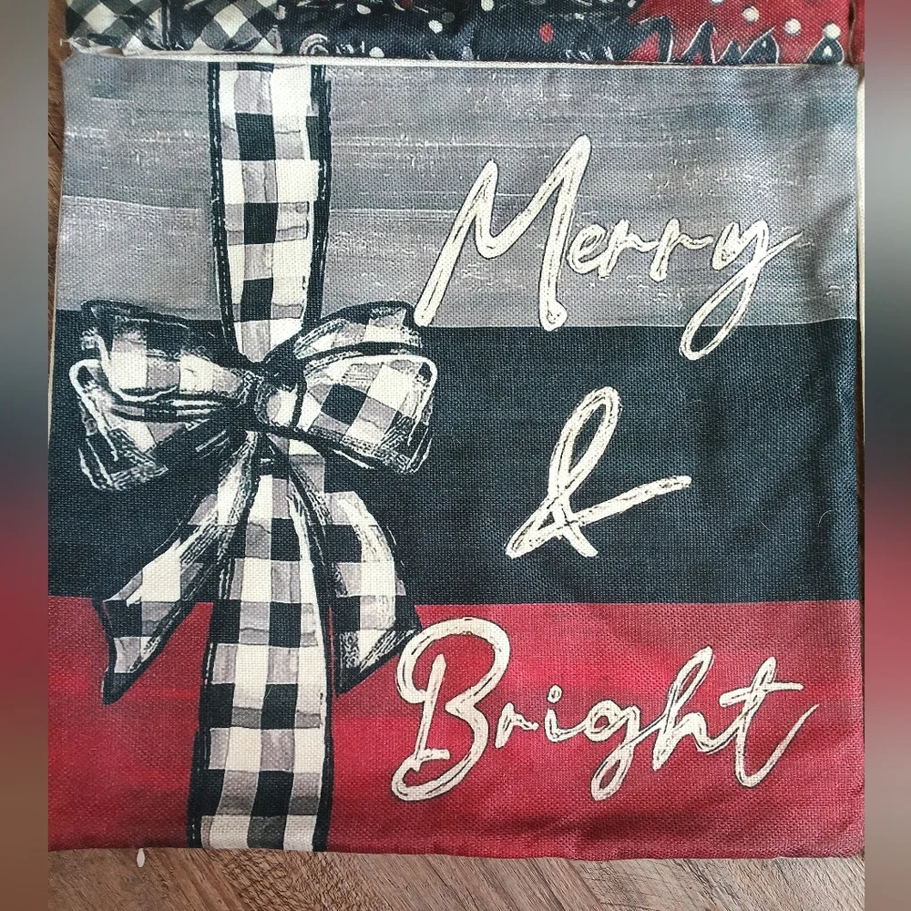 Christmas Pillow Covers 4pc Set 18x18